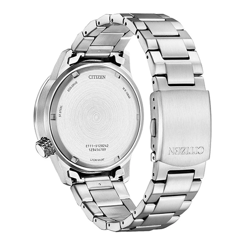 Silver watch with Citizen branding on a white background